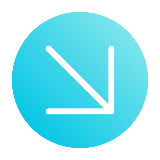 Down right arrow Generic Flat Gradient icon