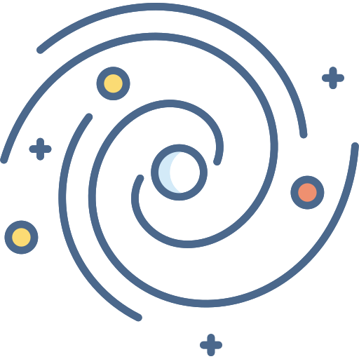 Spiral galaxy Generic Outline Color icon