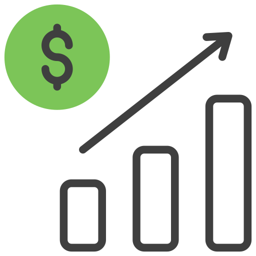 gráfico de crecimiento icono gratis