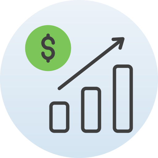 gráfico de crecimiento icono gratis