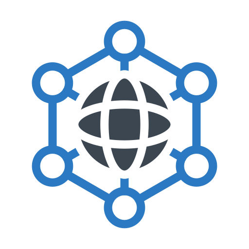 Global network Generic Blue icon