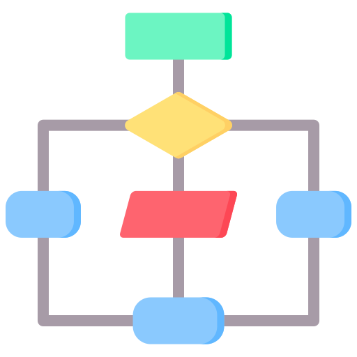 diagrama de flujo icono gratis