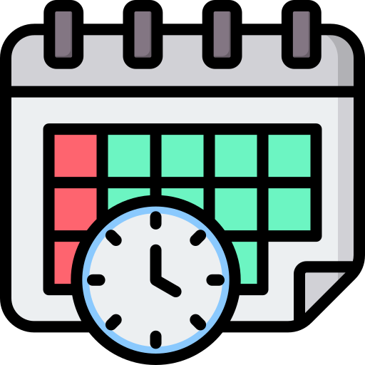 Schedule - Free time and date icons