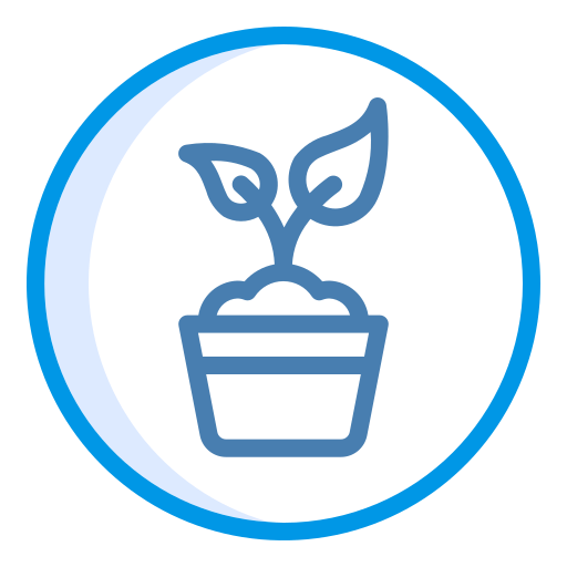 Pot plant Generic Blue icon