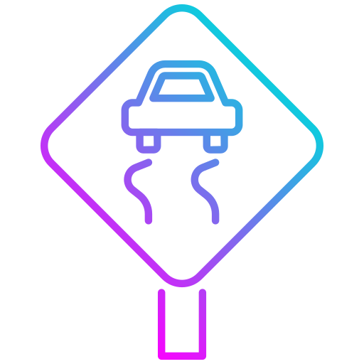 camino resbaladizo icono gratis