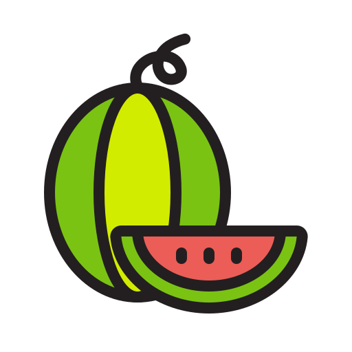 Watermelon Generic Outline Color icon