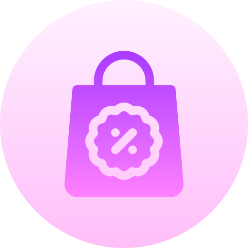 Shopping bag Basic Gradient Circular icon