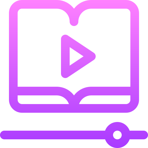 tutoriales en vídeo icono gratis