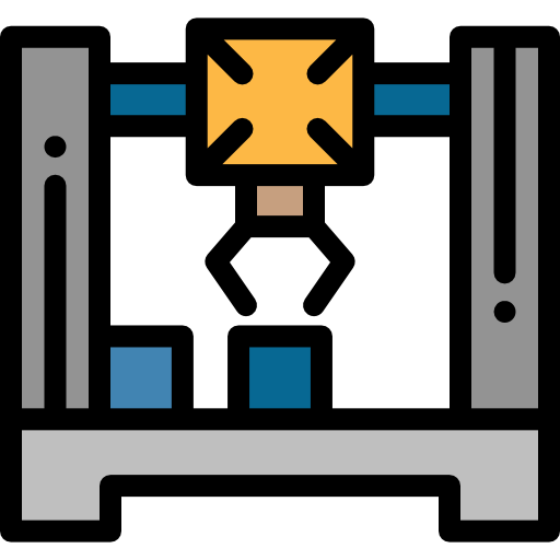 Industrial robot Detailed Rounded Lineal color icon