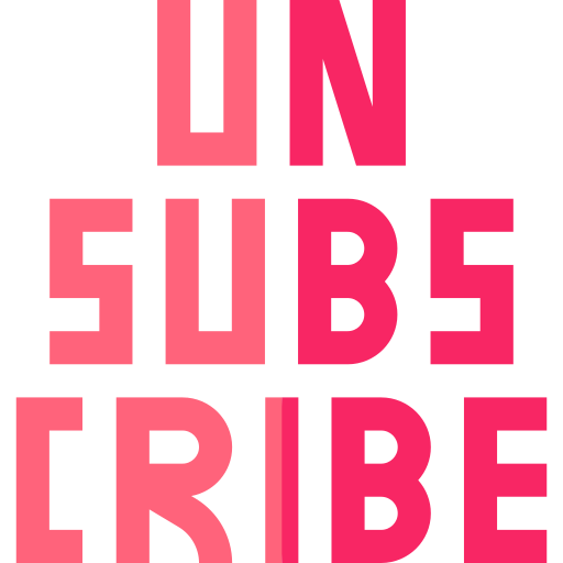 Unsubscribe - free icon