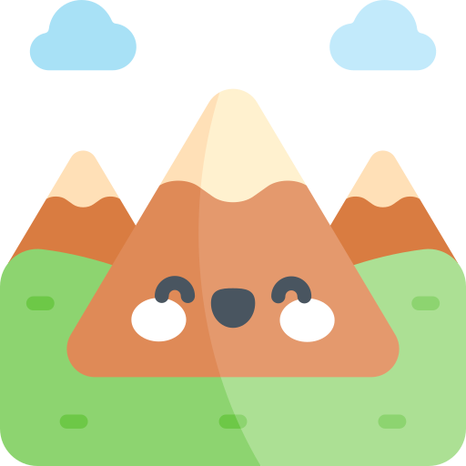 Mountain Kawaii Flat icon