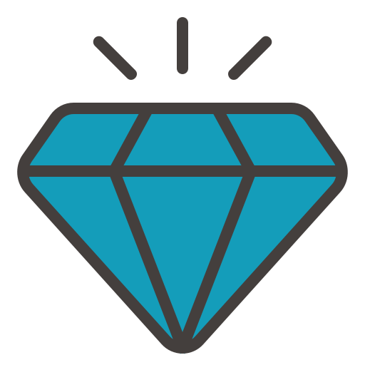 Diamond Generic Outline Color icon