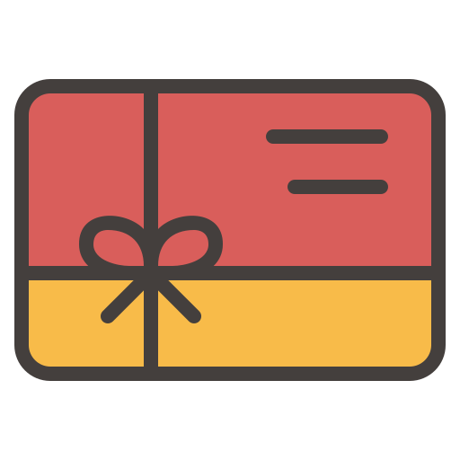 Gift card Generic Outline Color icon