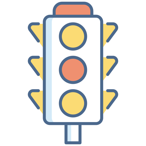 Traffic lights Generic Outline Color icon