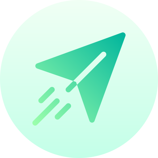 Paper plane Basic Gradient Circular icon