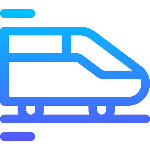 Train Basic Gradient Lineal color icon