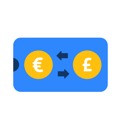 cambio de divisas icono gratis