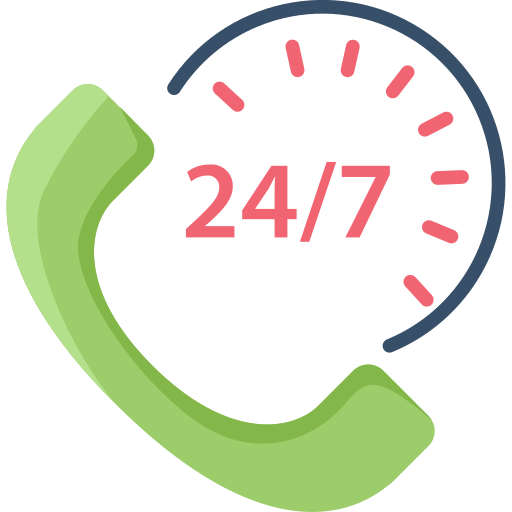 HD Customer Service Support 24/7 Green Icon PNG