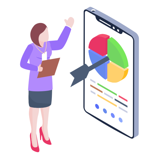 Mobile analytics Generic Isometric icon