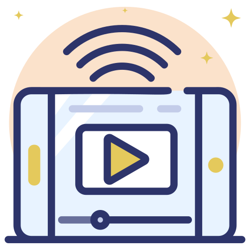 video en línea icono gratis