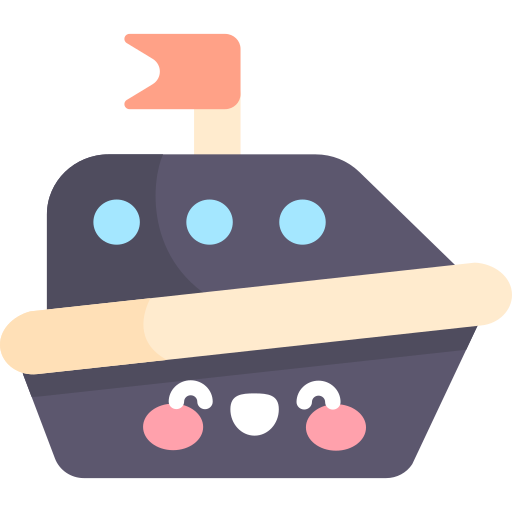 Boat Kawaii Flat icon