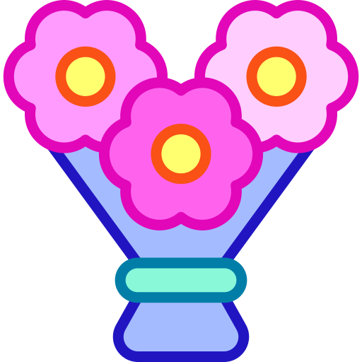 ramo de flores icono gratis