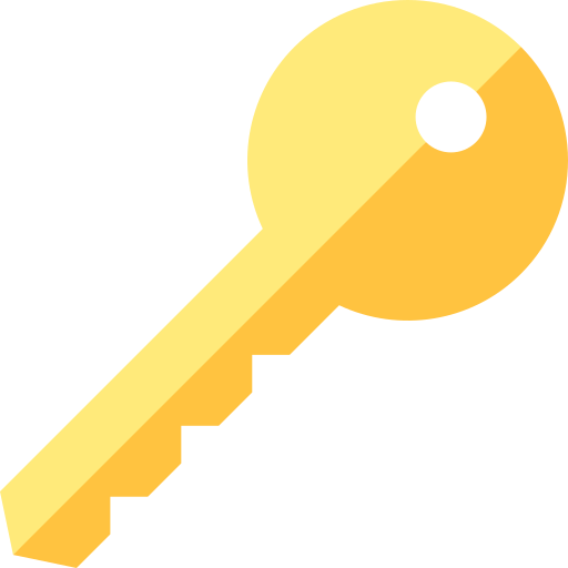 Key Basic Straight Flat icon