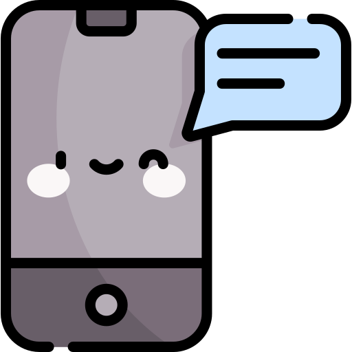 Mobile phone Kawaii Lineal color icon