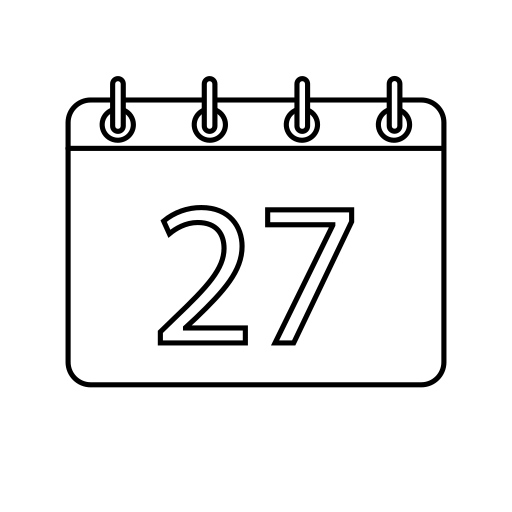 Twenty seven - Free time and date icons