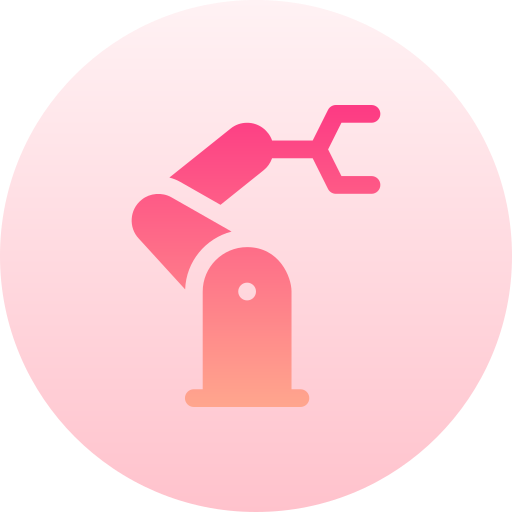 Robotic Arm Basic Gradient Circular Icon