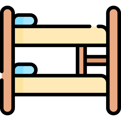 Bunk bed Kawaii Lineal color icon