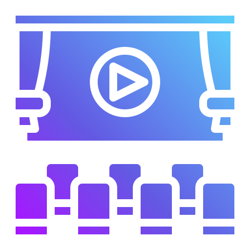 Cinema screen Generic Flat Gradient icon