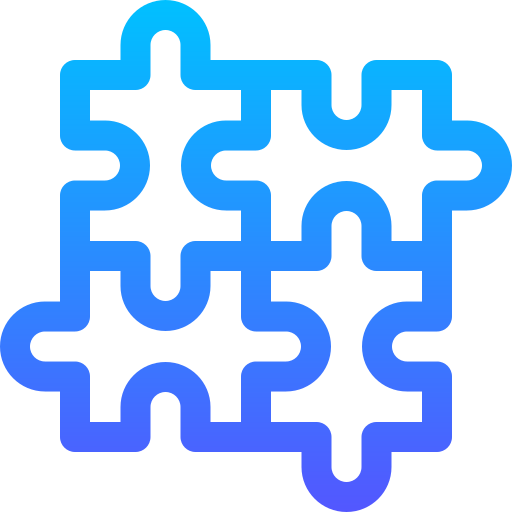 Puzzle Basic Gradient Lineal color icon