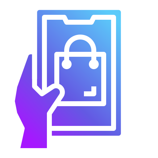 las compras en línea icono gratis