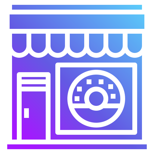 tienda de donas icono gratis