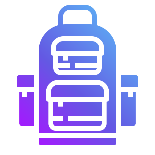 bolsa para la escuela icono gratis