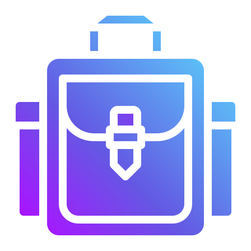 bolsa para la escuela icono gratis