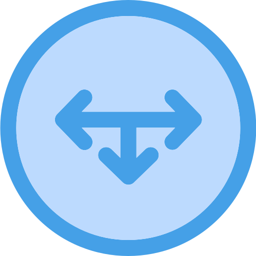 T junction Generic Blue icon