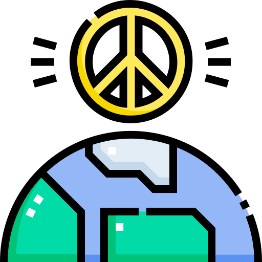 World Peace Detailed Straight Lineal Color Icon