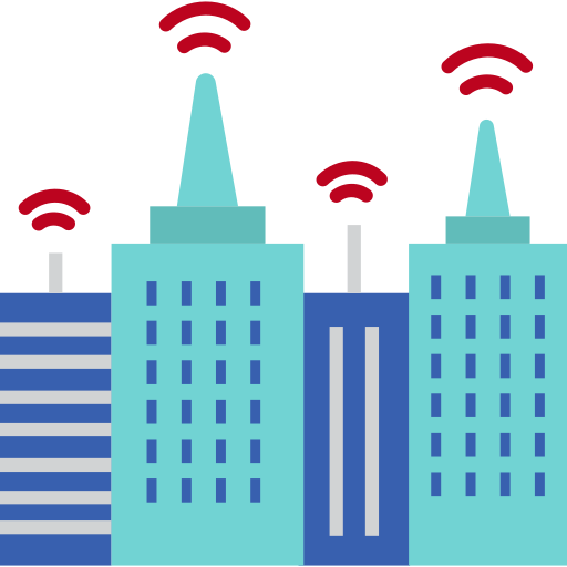 ciudad inteligente icono gratis