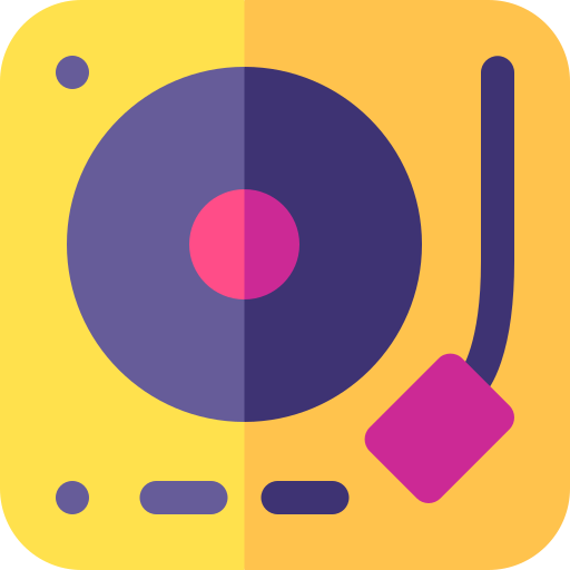 Turntable Basic Rounded Flat icon