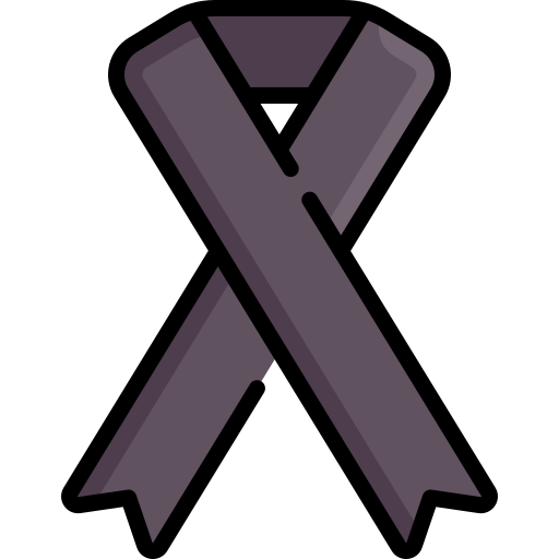 Black ribbon free icon Black ribbon free icon