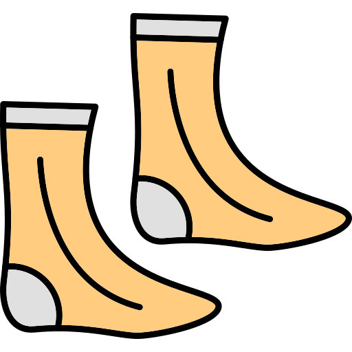 Socks Generic Thin Outline Color icon