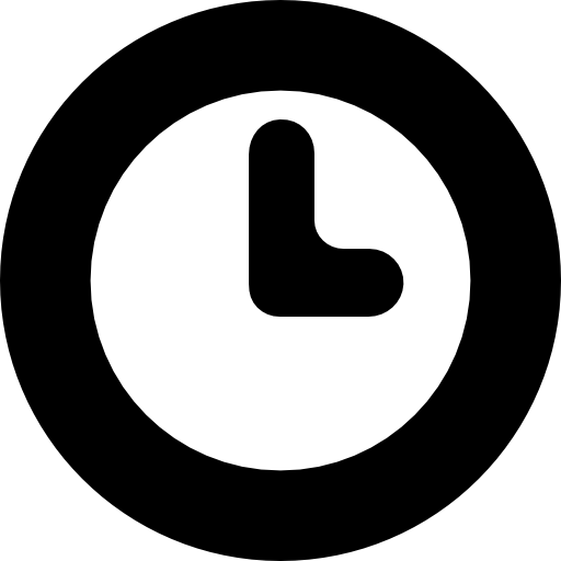 Clock circular gross outline of time icon