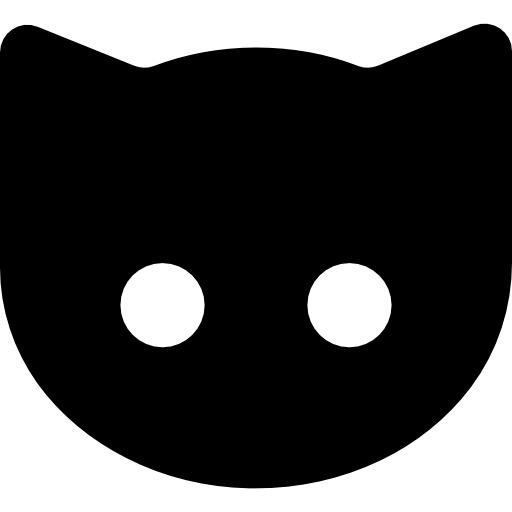 Cat black face free icon