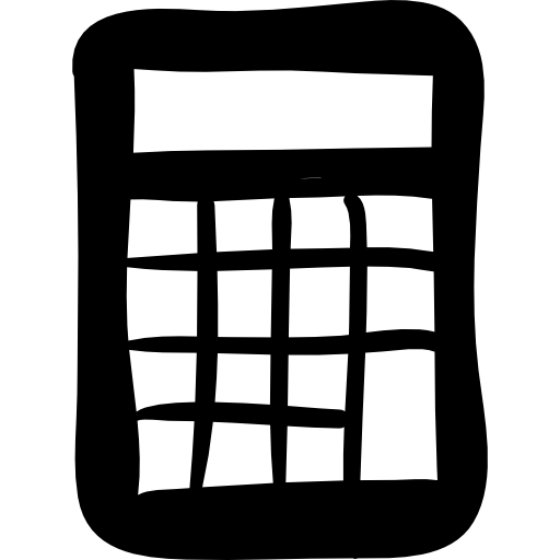 calculadora herramienta dibujada a mano icono gratis