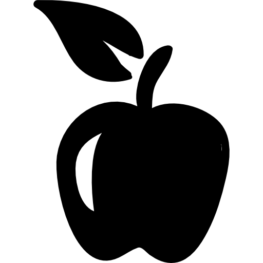 fruta dibujada a mano de manzana icono gratis