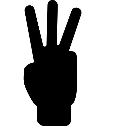 Считаем до трех пальцами  бесплатно иконка