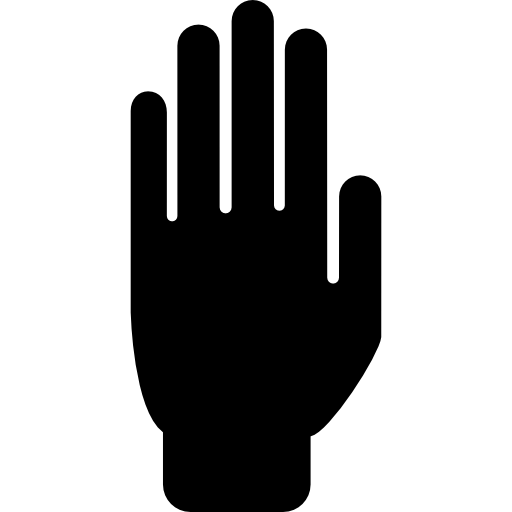 Stop hand silhouette - Free gestures icons