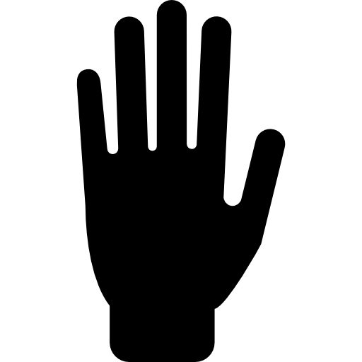 Deje De Silueta De La Mano Extendida Icono Gratis 3880